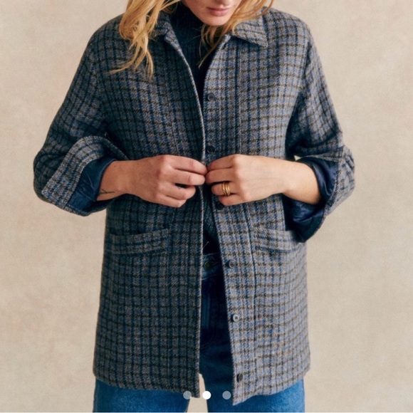 🇫🇷 Sézane Will Jacket Edinburgh Tile - Picture 3 of 9